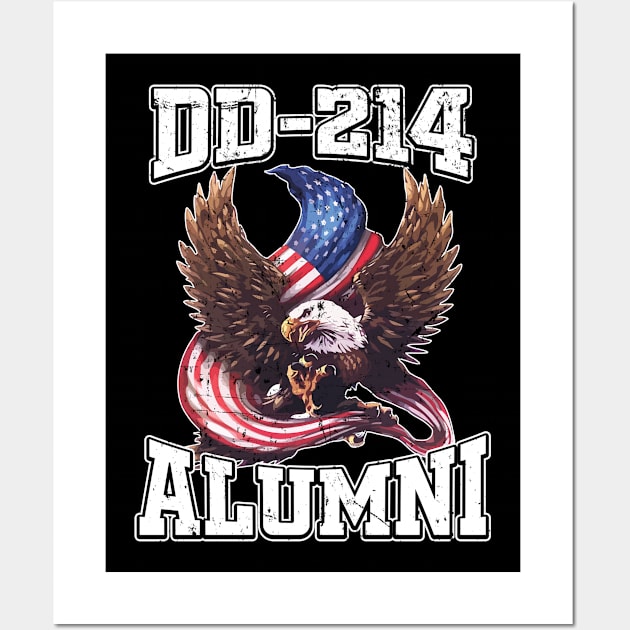 DD 214 Tshirt DD-214 Alumni Shirt Military Veteran Wall Art by PomegranatePower